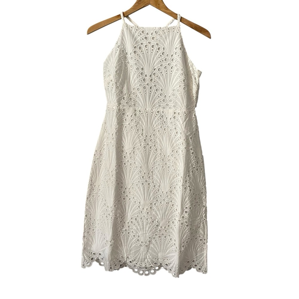Andie The Roatan Bohemian Dress Women's Size Small Eyelet Cutout Back White